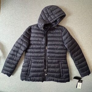Lauren Ralph Lauren Navy Blue Quilted Puffer Coat